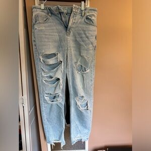 AE distressed baggy straight leg.